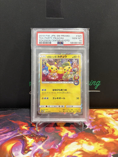 2019 POKEMON JPN SM PROMO POKEMON CENTER KYOTO #325 TEA PARTY PIKACHU PSA 10