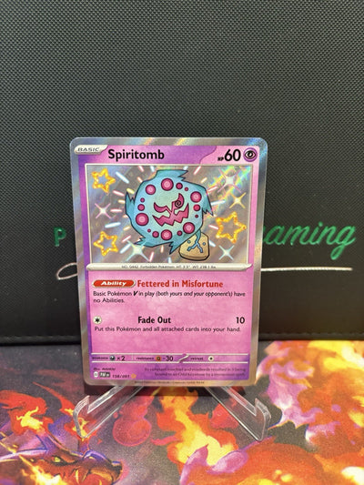 Spiritomb 158/091 Paldean Fates Baby Shiny Holo Rare Pokemon Card TCG