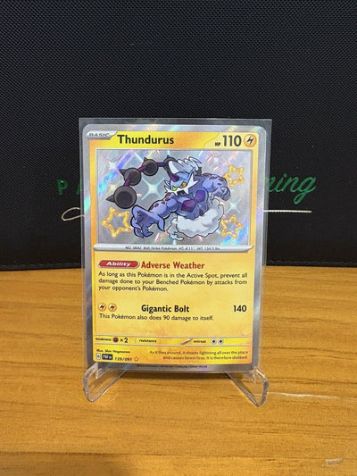 Thundurus - 139/091 - Paldean Fates - Shiny Holo Rare- NM - Pokémon TCG