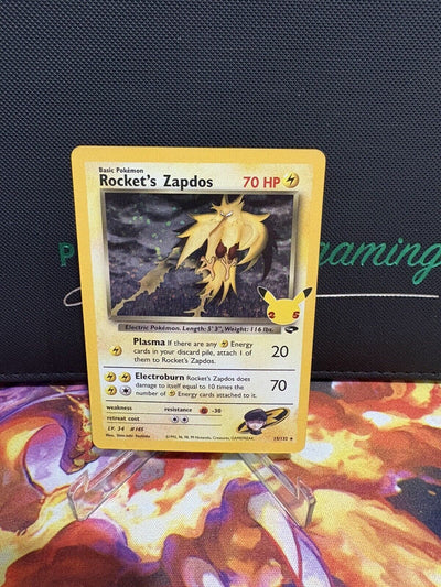 Pokémon TCG Rocket's Zapdos Celebrations: Classic Collection 15/132 Holo Holo...