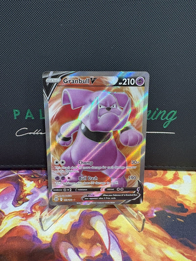 Pokémon TCG Granbull V Sword & Shield Mfg: Brilliant Stars 159/172 Holo Ultra...