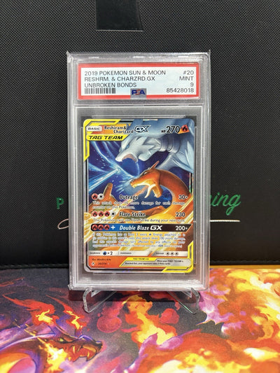 Reshiram & Charizard GX 20/214  Ultra Rare Unbroken Bonds Pokemon Card Full Art