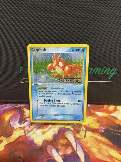 Corphish 57/107 STAMPED Reverse Holo EX Deoxys Pokemon NM Holo Card
