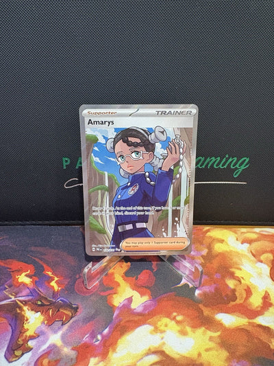 Pokemon Amarys 132/131 Secret Rare Full Art Prismatic Evolutions Trainer Support