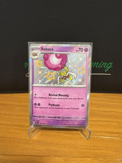 Rabsca 163/091 - Shiny Holo Rare - Paldean Fates - Pokemon - NM