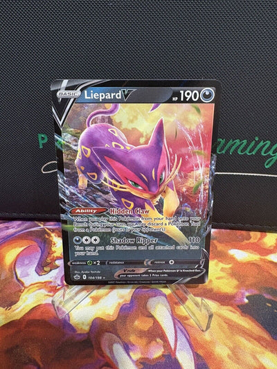 Pokémon TCG Liepard V Sword & Shield - Chilling Reign 104/198 Holo Ultra Rare