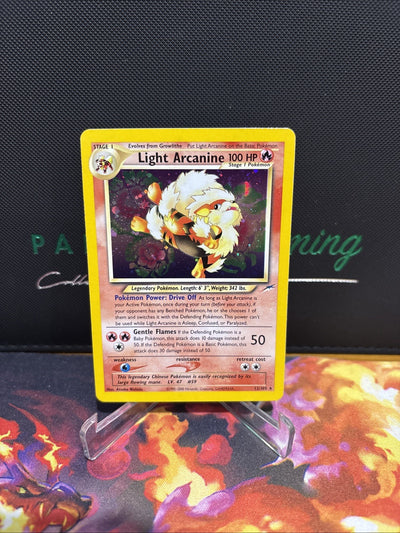 Light Arcanine 12/105 Neo Destiny Holo WOTC Pokemon Card