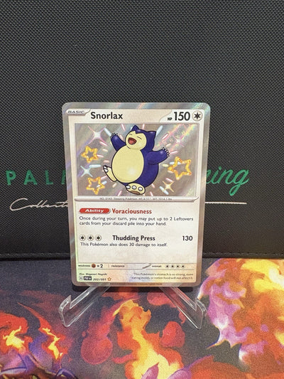 Pokemon Snorlax Shiny Rare 202/091 Paldean Fates