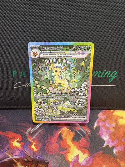 Pokemon TCG Leafeon ex 144/131 Prismatic Evolutions Special Illustration Rare NM