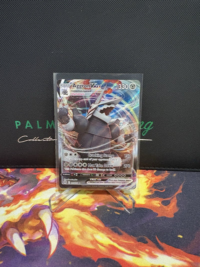 Pokémon TCG Aggron Vmax Sword & Shield Mfg: Brilliant Stars 097/172 Holo...